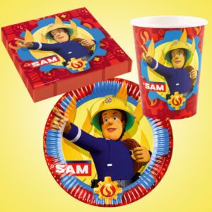 Feuerwehrmann Sam Geburtstagsmotto - Tischdeko